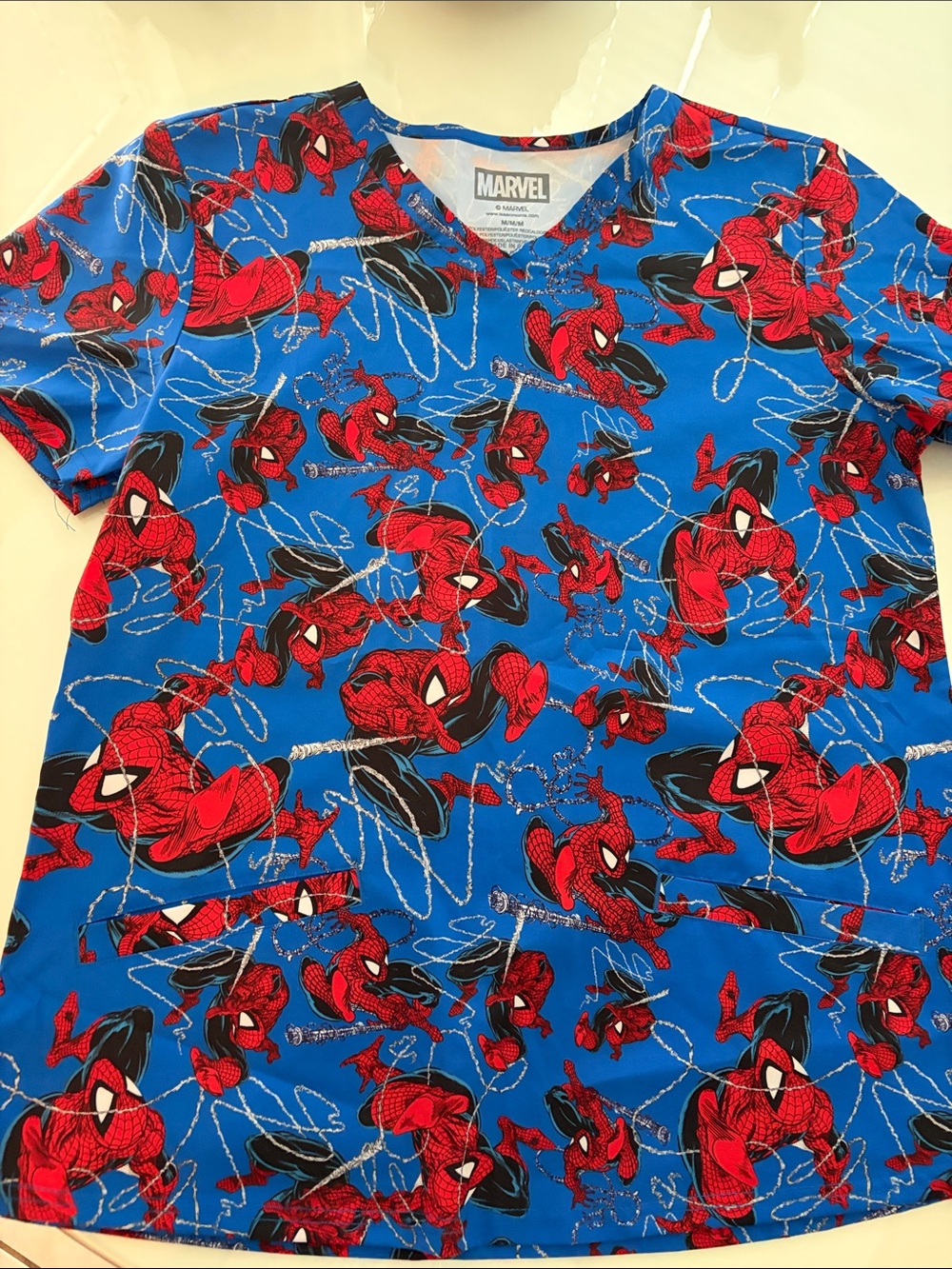 Women’s medium Spider-Man scrub top